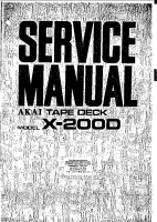 Akai X-200-D-Service-Manual